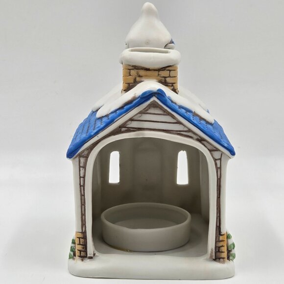 Lefton Colonial Village Church Votive Candle Holder Designed by Byron Wood - Picture 5 of 13
